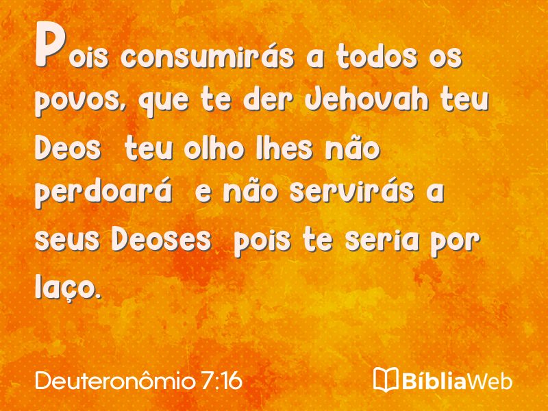 Deuteronômio 7:16 em imagem para compartilhar