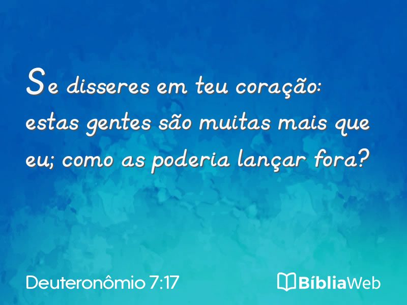 Deuteronômio 7:17 em imagem para compartilhar
