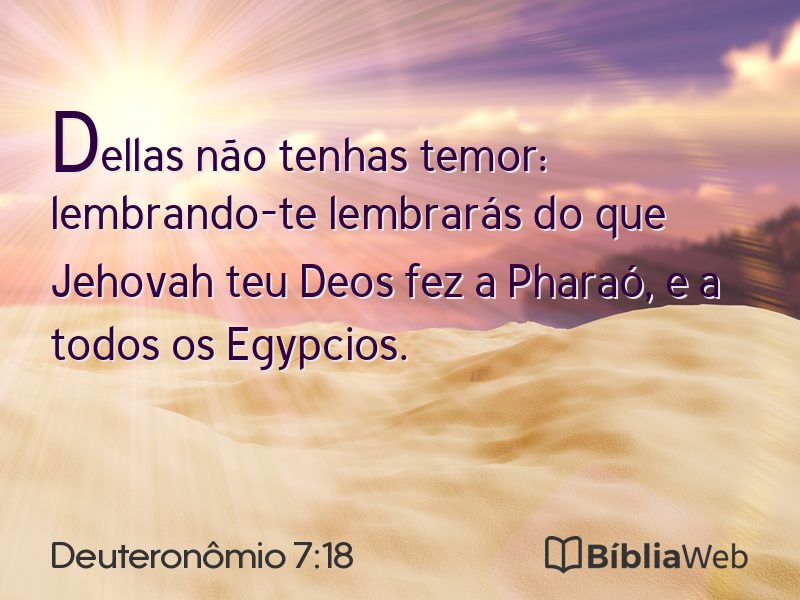 Deuteronômio 7:18 em imagem para compartilhar