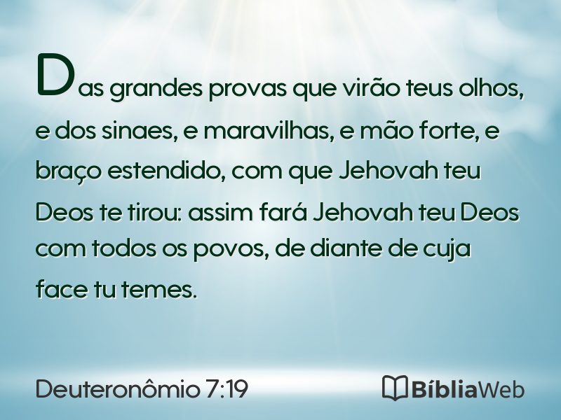 Deuteronômio 7:19 em imagem para compartilhar
