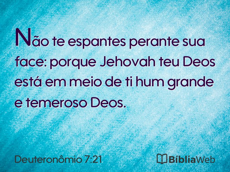 Deuteronômio 7:21 em imagem para compartilhar