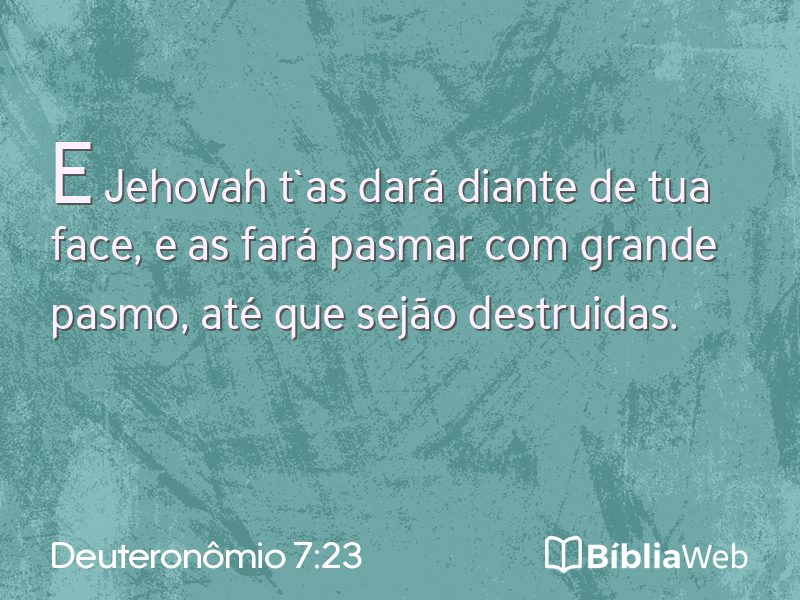 Deuteronômio 7:23 em imagem para compartilhar