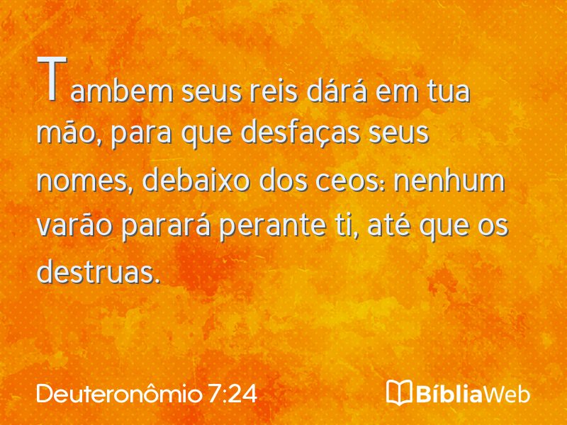 Deuteronômio 7:24 em imagem para compartilhar