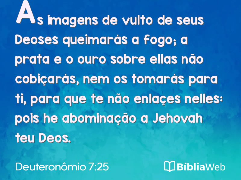 Deuteronômio 7:25 em imagem para compartilhar