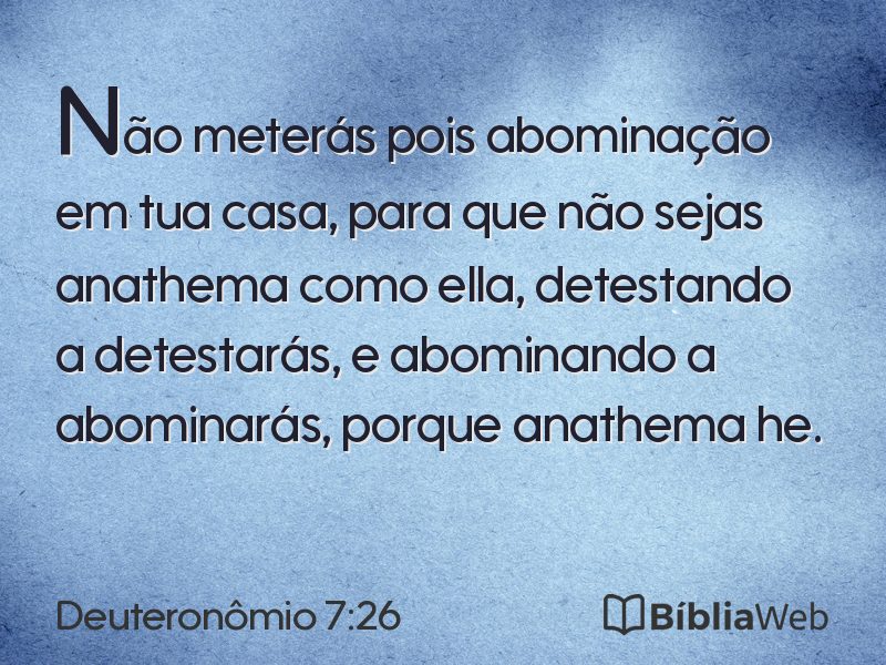 Deuteronômio 7:26 em imagem para compartilhar