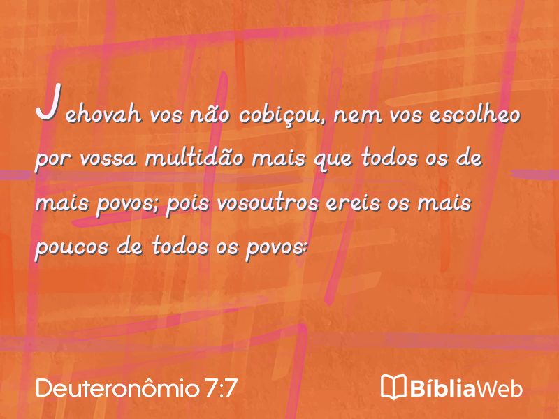 Deuteronômio 7:7 em imagem para compartilhar