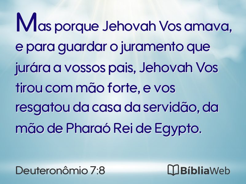 Deuteronômio 7:8 em imagem para compartilhar
