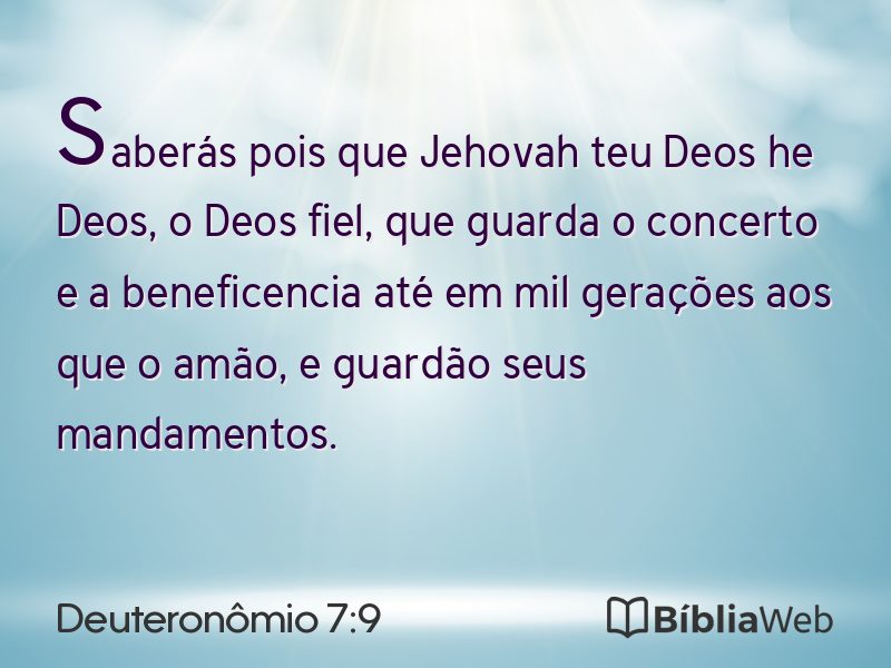 Deuteronômio 7:9 em imagem para compartilhar