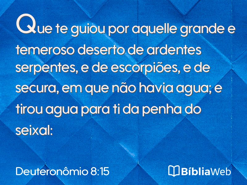 Deuteronômio 8:15 em imagem para compartilhar