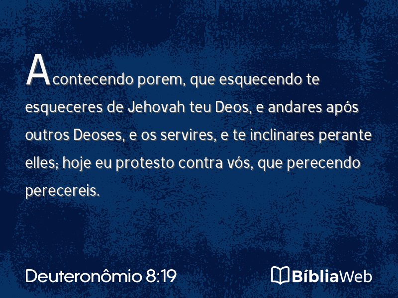 Deuteronômio 8:19 em imagem para compartilhar
