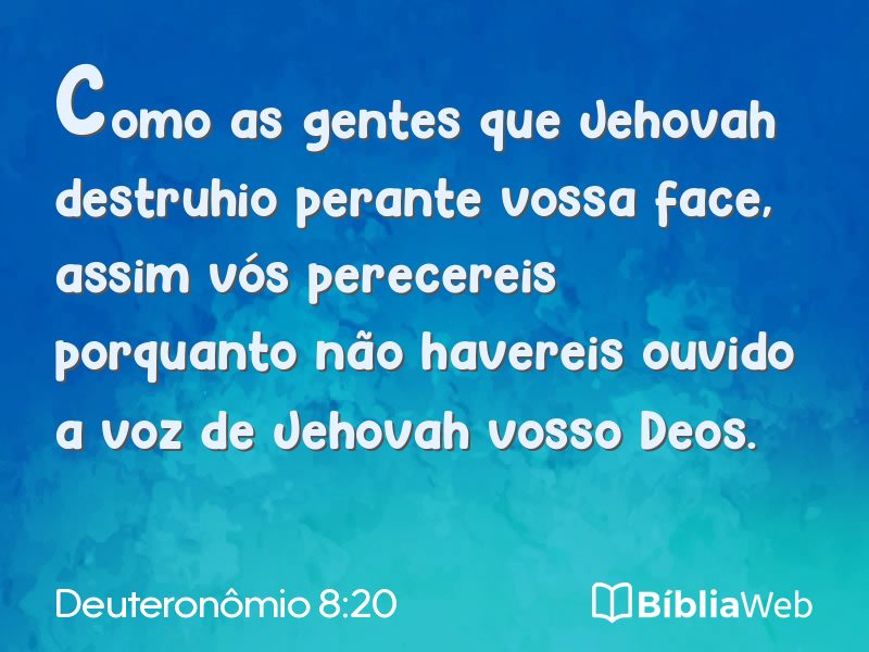 Deuteronômio 8:20 em imagem para compartilhar