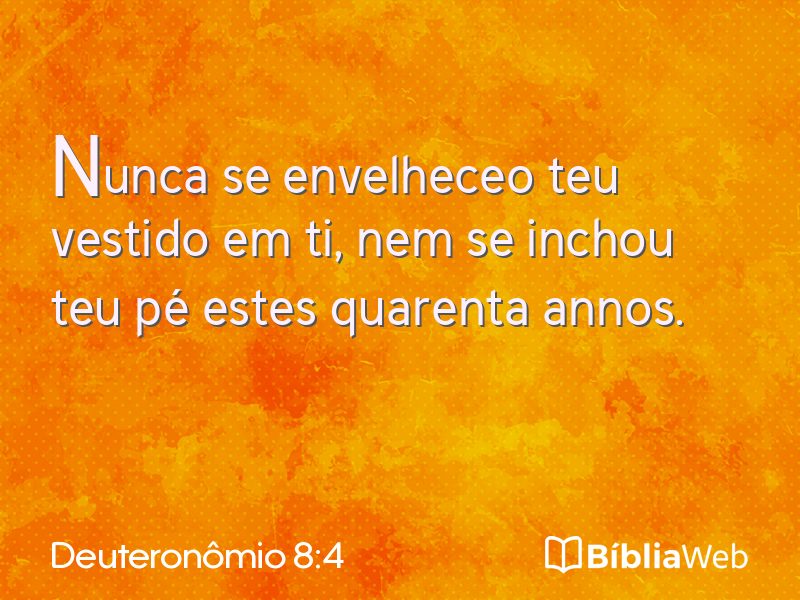 Deuteronômio 8:4 em imagem para compartilhar