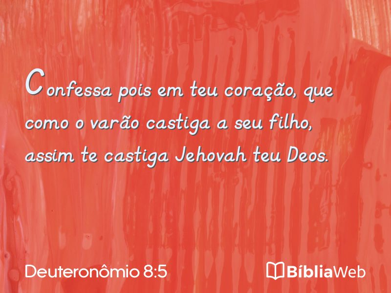 Deuteronômio 8:5 em imagem para compartilhar