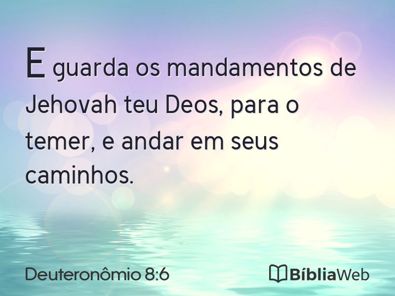 Deuteronômio 8:6 em imagem para compartilhar