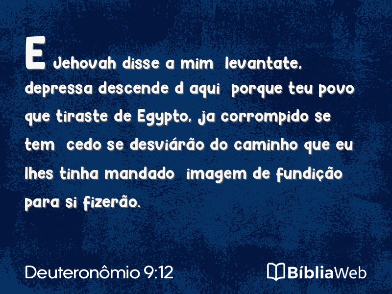 Deuteronômio 9:12 em imagem para compartilhar