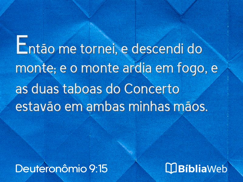 Deuteronômio 9:15 em imagem para compartilhar
