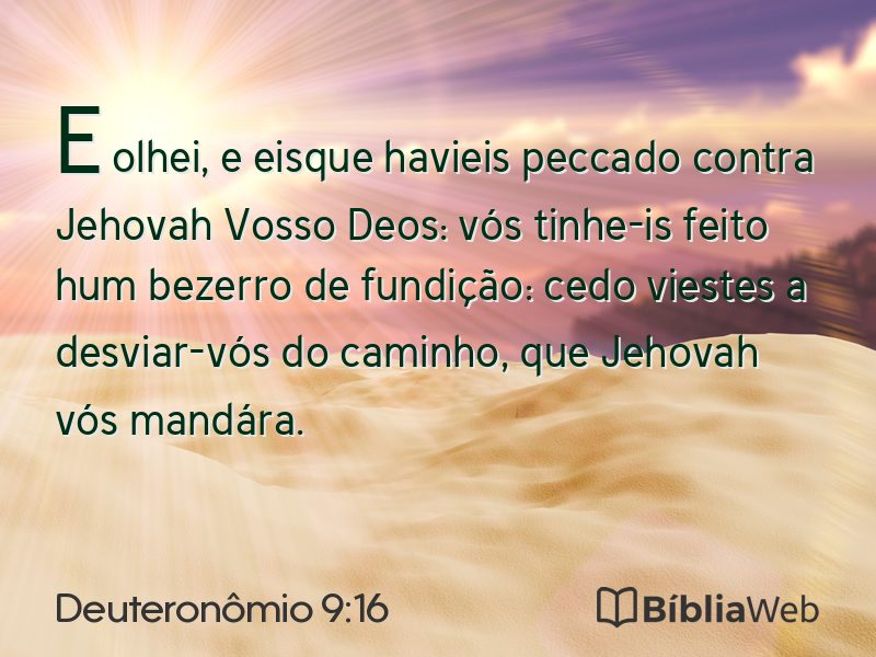 Deuteronômio 9:16 em imagem para compartilhar