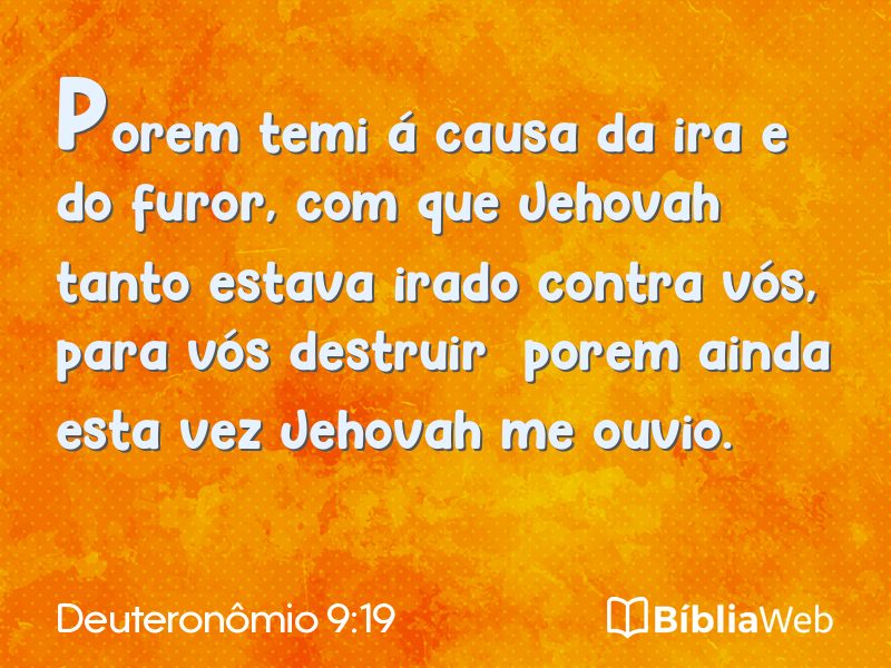 Deuteronômio 9:19 em imagem para compartilhar