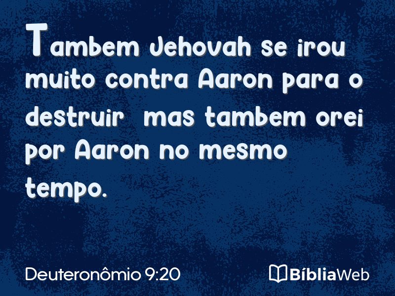 Deuteronômio 9:20 em imagem para compartilhar