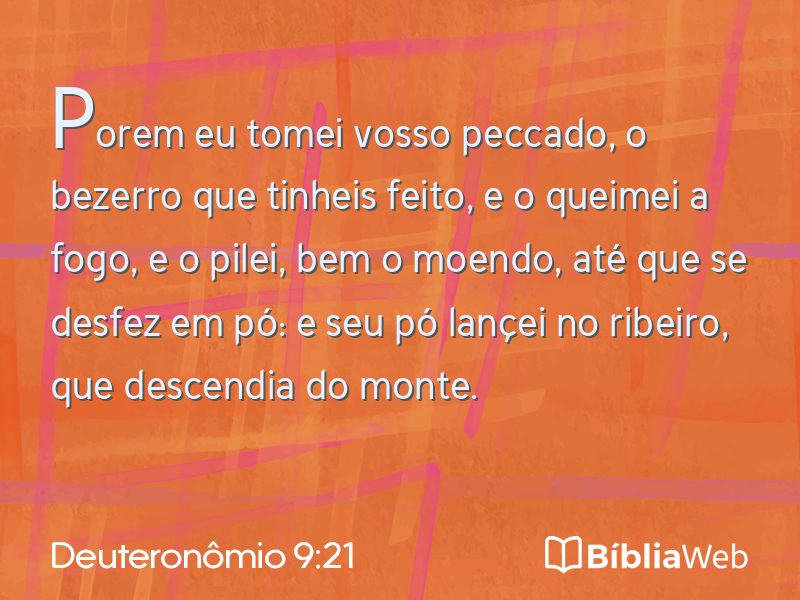 Deuteronômio 9:21 em imagem para compartilhar
