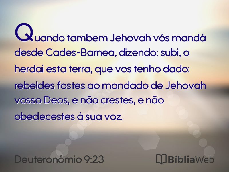 Deuteronômio 9:23 em imagem para compartilhar