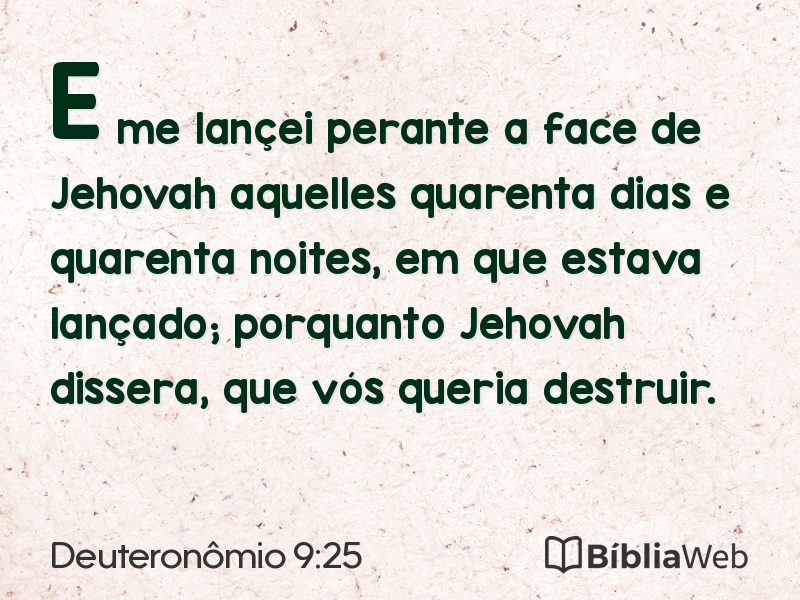 Deuteronômio 9:25 em imagem para compartilhar