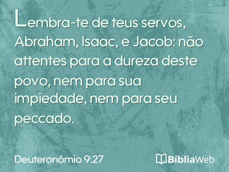 Deuteronômio 9:27 em imagem para compartilhar