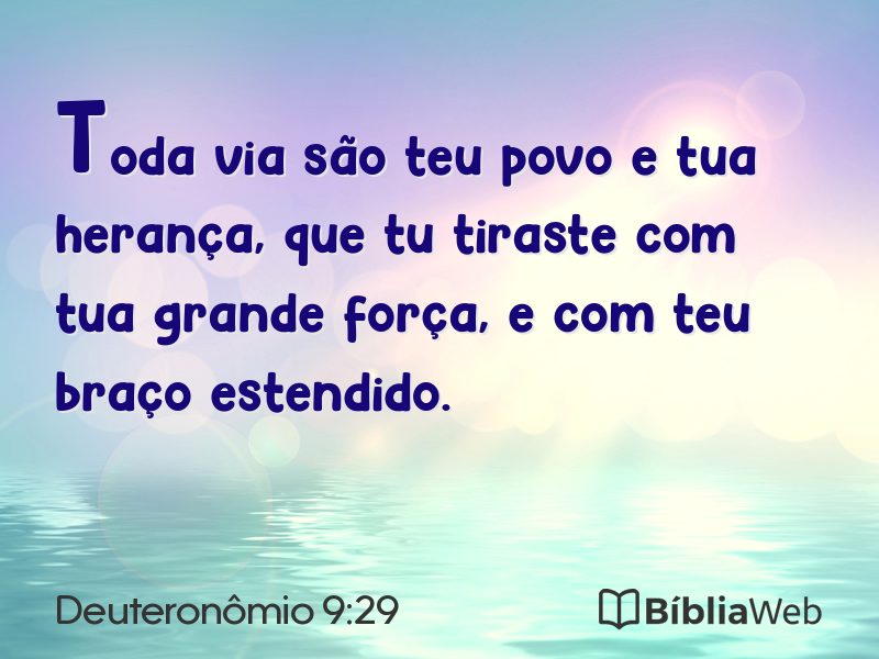 Deuteronômio 9:29 em imagem para compartilhar