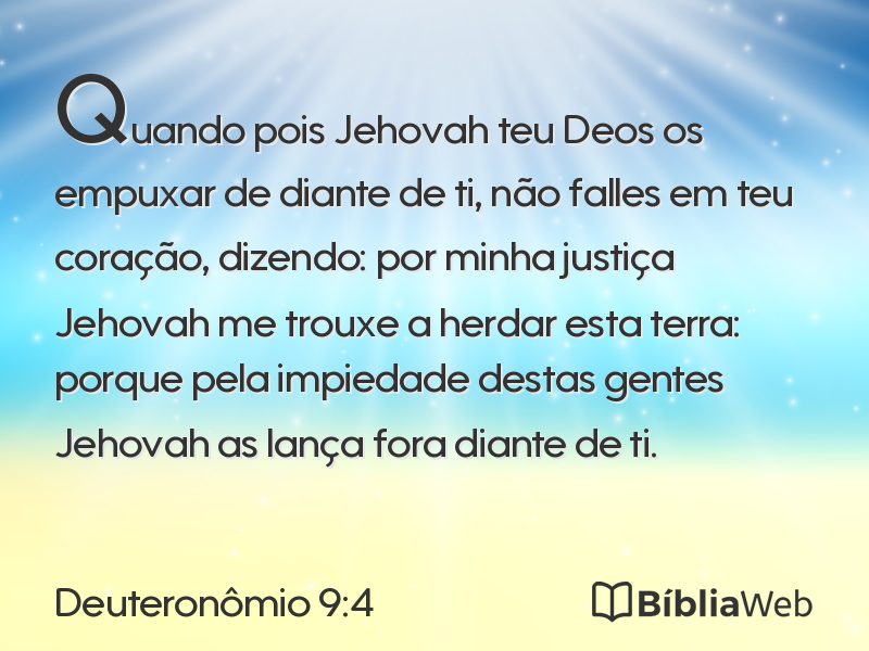 Deuteronômio 9:4 em imagem para compartilhar
