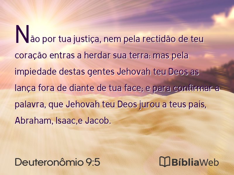 Deuteronômio 9:5 em imagem para compartilhar