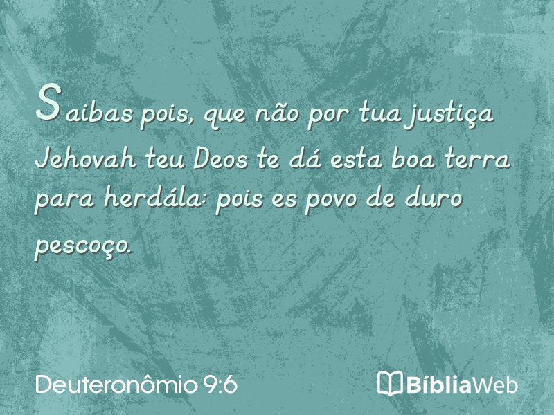 Deuteronômio 9:6 em imagem para compartilhar