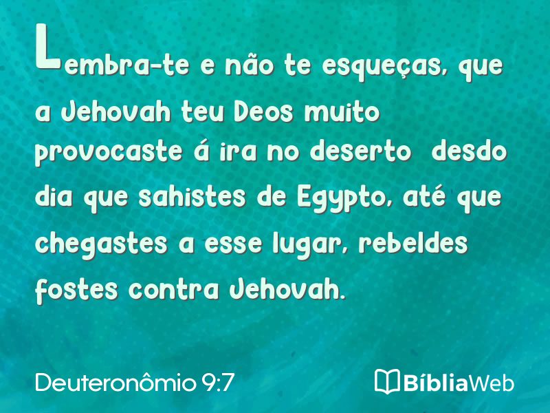 Deuteronômio 9:7 em imagem para compartilhar