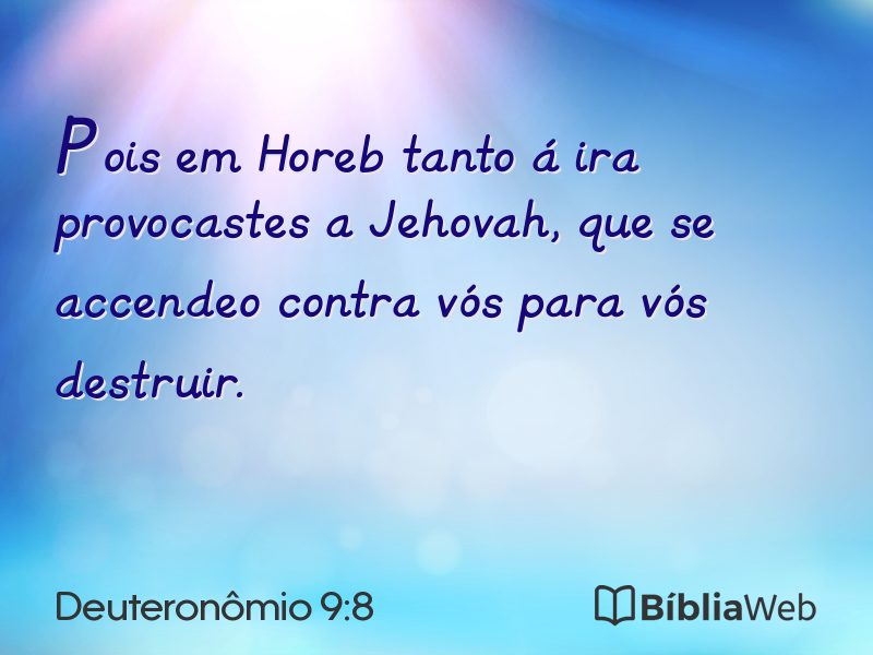 Deuteronômio 9:8 em imagem para compartilhar