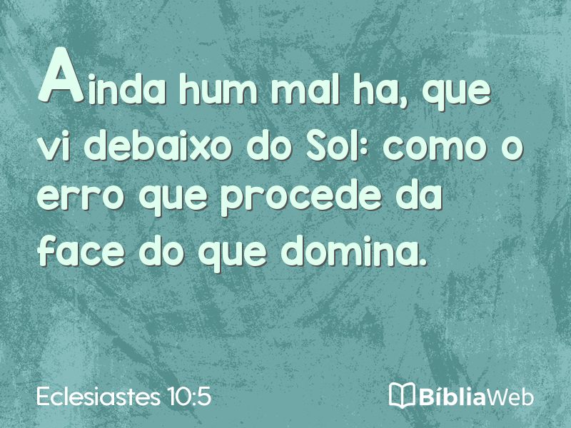 Eclesiastes 10:5 em imagem para compartilhar