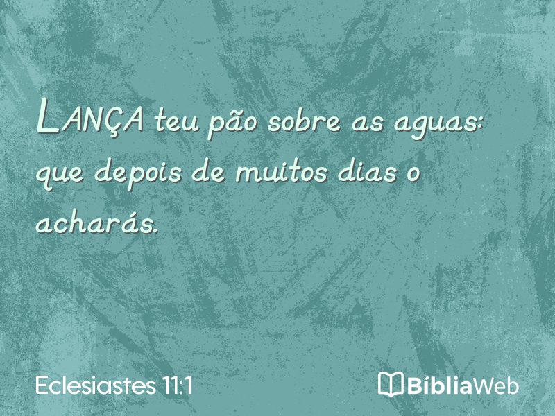Eclesiastes 11:1 em imagem para compartilhar