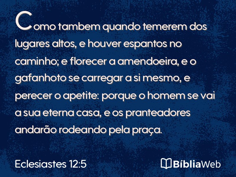 Eclesiastes 12:5 em imagem para compartilhar