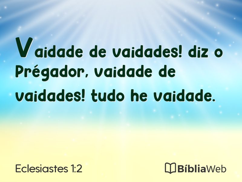 Eclesiastes 1:2 em imagem para compartilhar