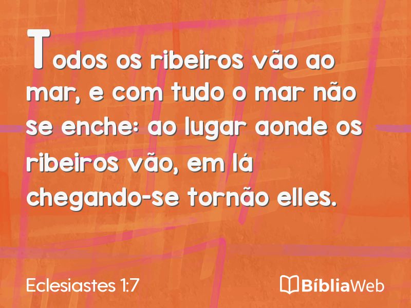 Eclesiastes 1:7 em imagem para compartilhar