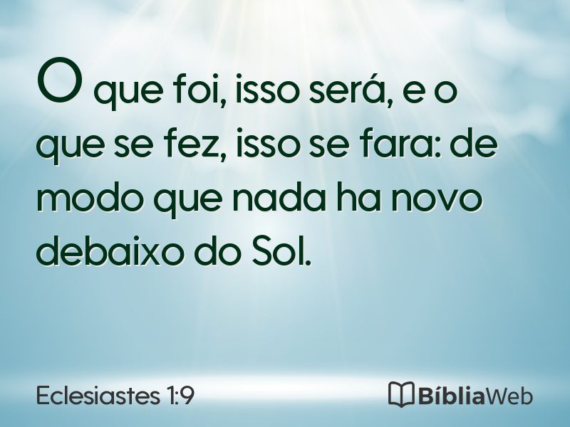 Eclesiastes 1:9 em imagem para compartilhar