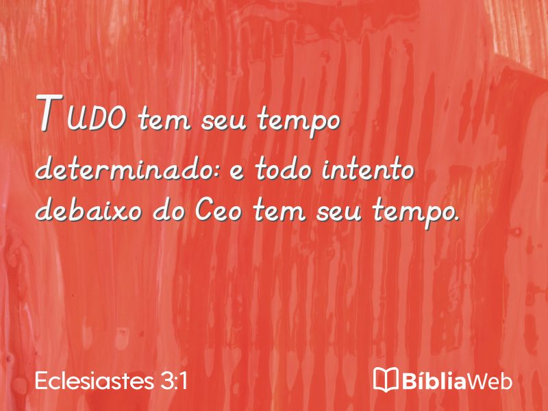 Eclesiastes 3:1 em imagem para compartilhar