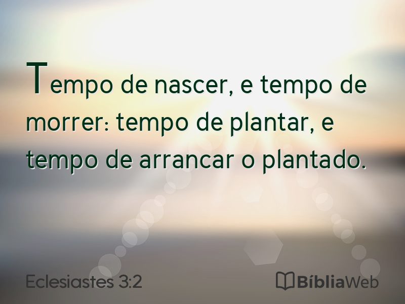 Eclesiastes 3:2 em imagem para compartilhar