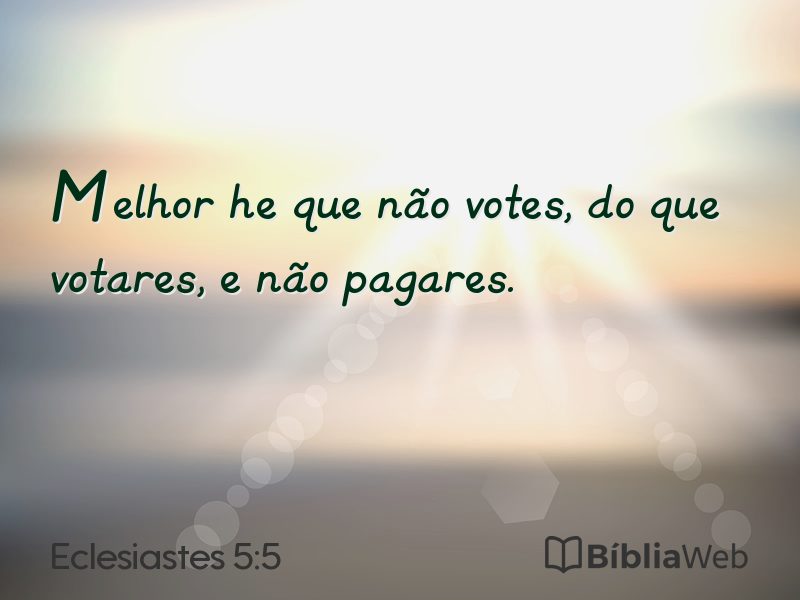 Eclesiastes 5:5 em imagem para compartilhar