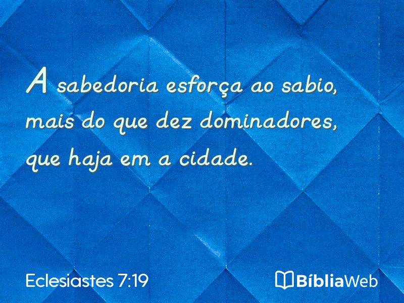 Eclesiastes 7:19 em imagem para compartilhar