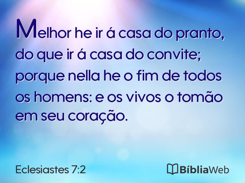Eclesiastes 7:2 em imagem para compartilhar
