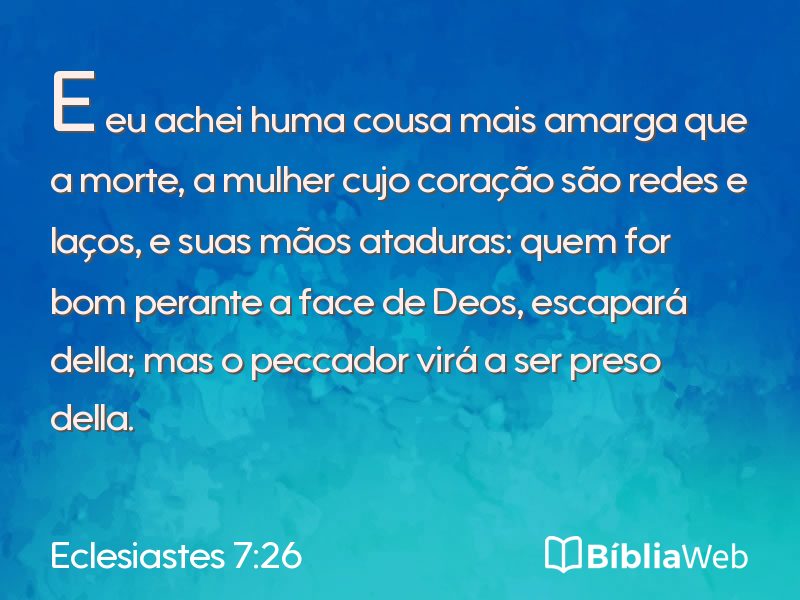 Eclesiastes 7:26 em imagem para compartilhar
