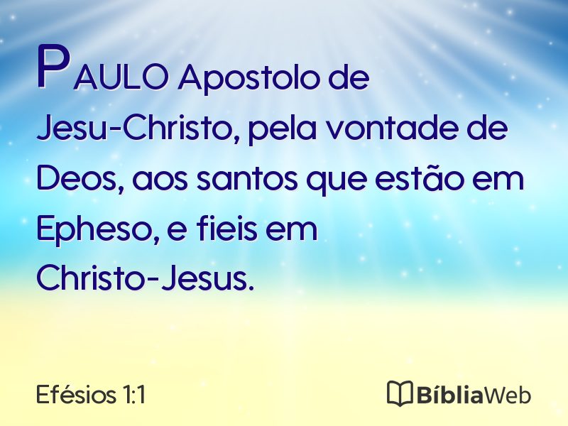 Efésios 1:1 em imagem para compartilhar