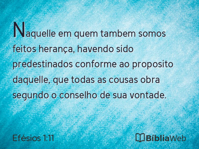 Efésios 1:11 em imagem para compartilhar