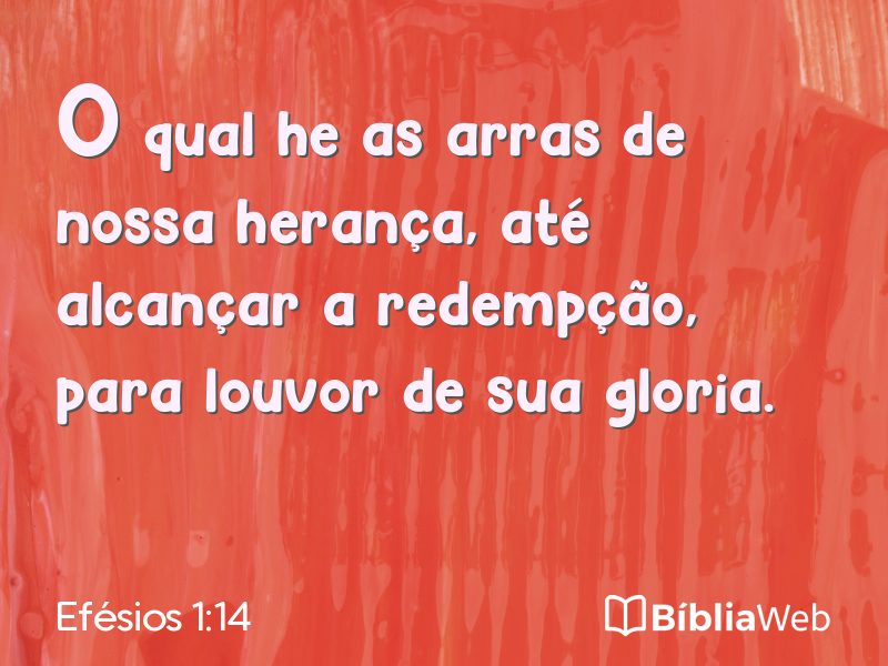 Efésios 1:14 em imagem para compartilhar