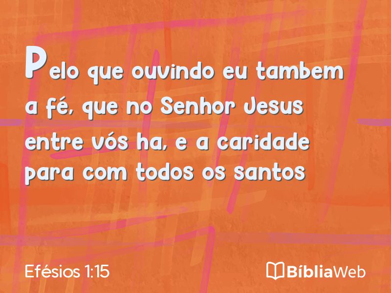 Efésios 1:15 em imagem para compartilhar