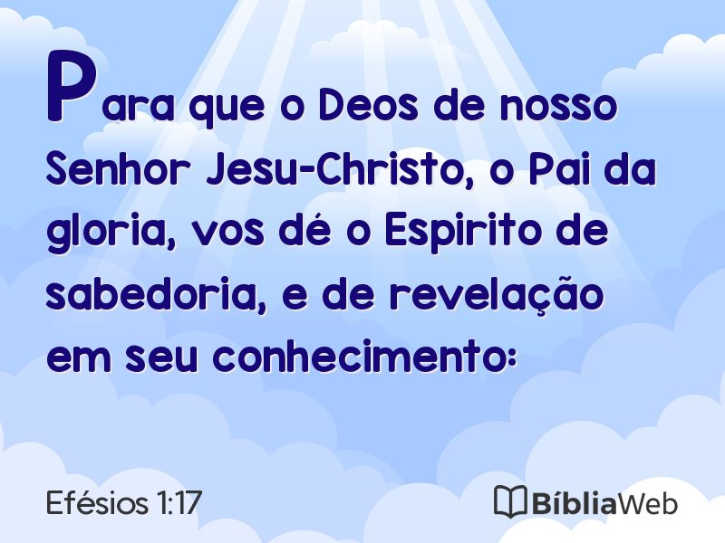 Efésios 1:17 em imagem para compartilhar